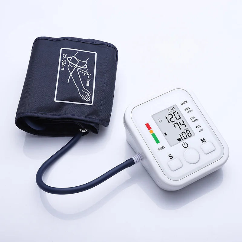 tens medidor de IO medidor de frequência cardíaca medidor de pulso monitor de PA medidor de pressão arterial digital de braço saudável manguito médico automático tonômetro de pressão