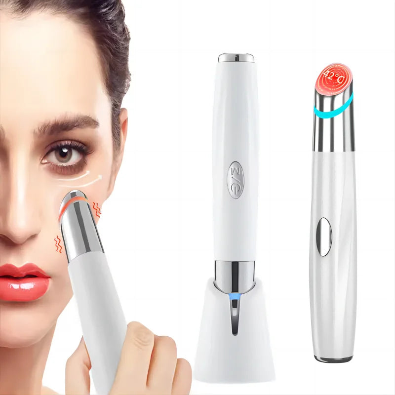 Dispositivo de beleza para os olhos 5 em 1, massageador facial, terapia com luz vermelha LED, varinha para relaxar os olhos, olheiras, bolsas, inchaço, ferramenta para cuidados com a pele