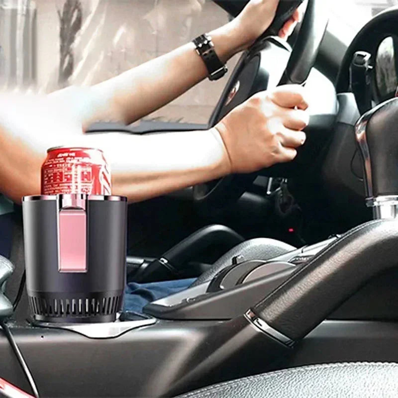 Porta-copos inteligente 2 em 1 para carro, aquecimento e resfriamento inteligente, mini geladeira para carro, refrigeração e aquecimento de escritório