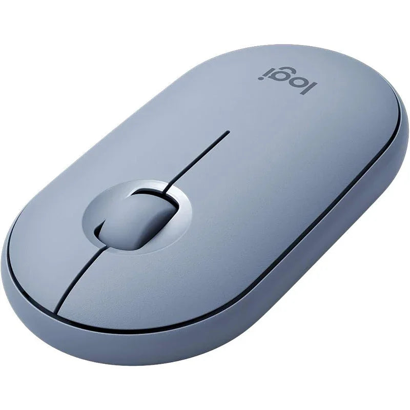 Mouse sem fio para tablet e laptop Logitech Pebble M350, Bluetooth, leve e fino, silencioso, para escritório, 2 em 1, com bateria/USB, estoque