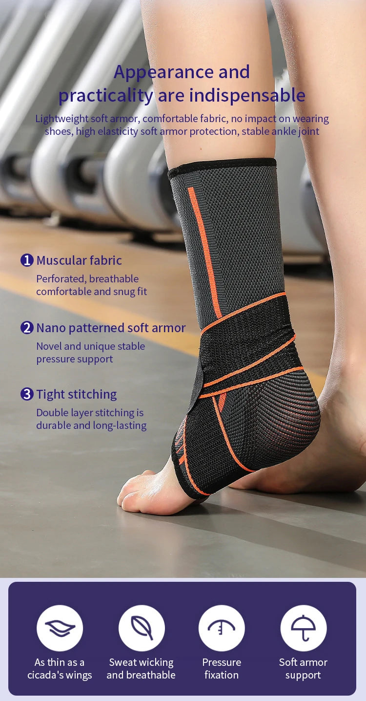 1 peça bandagem pressurizada suporte de tornozelo protetor de tornozelo cinta elástica para os pés fitness esportes academia badminton acessório