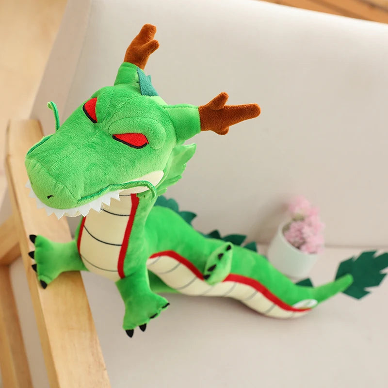 Brinquedos de pelúcia de anime Shenron de 80/100 cm, presentes de Natal, bonecos de simulação Kawaii Shenron, bonecos de desenho animado, modelo de adereço para cosplay