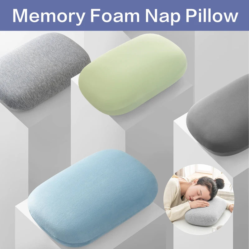 Travesseiro de pescoço de espuma viscoelástica multifuncional, travesseiro de viagem macio com recuperação lenta para dormir, massagem para a saúde cervical e travesseiros para cochilo