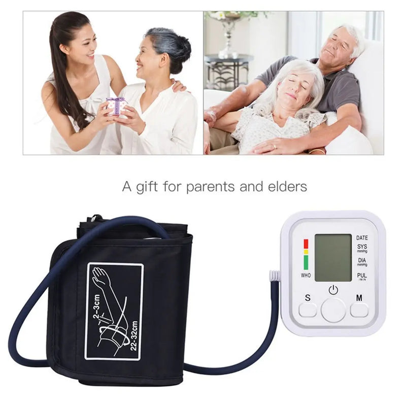 tens medidor de IO medidor de frequência cardíaca medidor de pulso monitor de PA medidor de pressão arterial digital de braço saudável manguito médico automático tonômetro de pressão