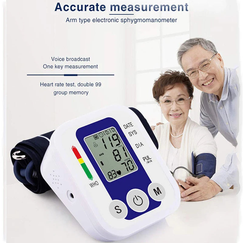 tens medidor de IO medidor de frequência cardíaca medidor de pulso monitor de PA medidor de pressão arterial digital de braço saudável manguito médico automático tonômetro de pressão