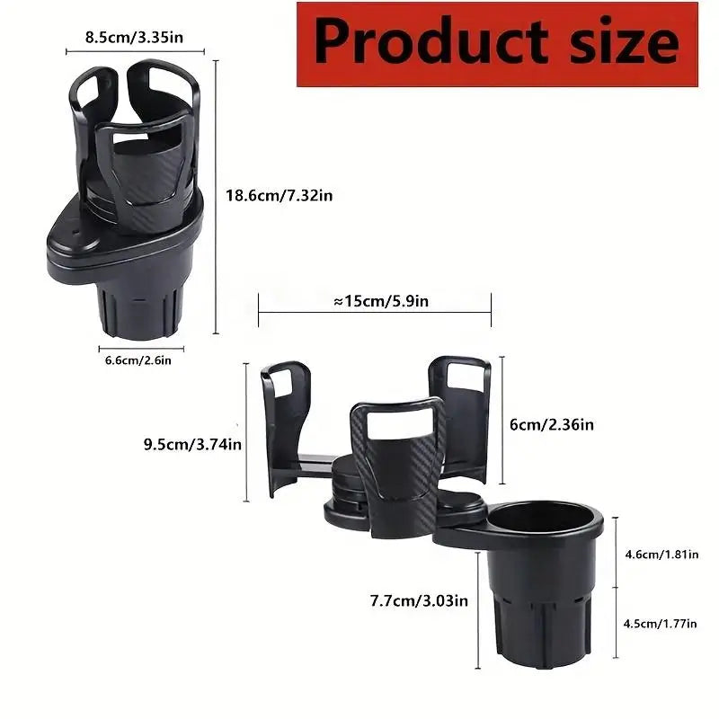 Porta-copos de carro expansível para adaptador de carro ajustável multifuncional porta-copos duplo com suporte para telefone aroma os organizadores RApy Novo
