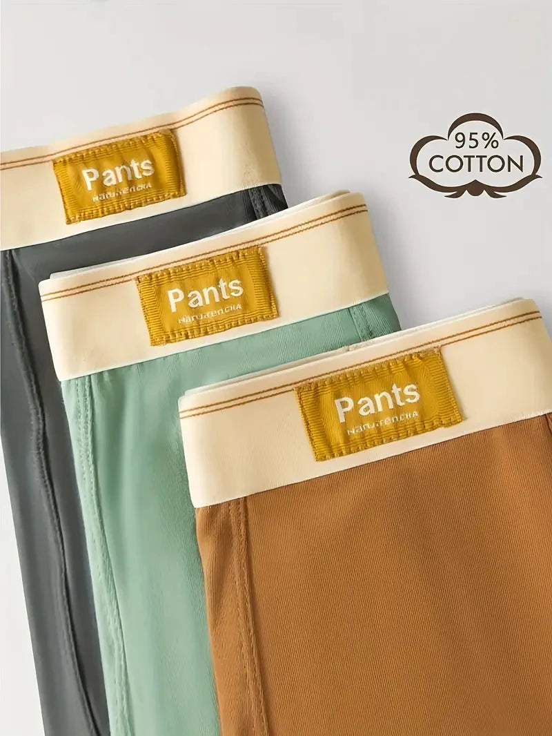3 peças Cuecas Masculinas Boxer de Algodão Cueca Masculina Boxer Respirável U Convexo Cuecas Masculinas Sexy Trunks
