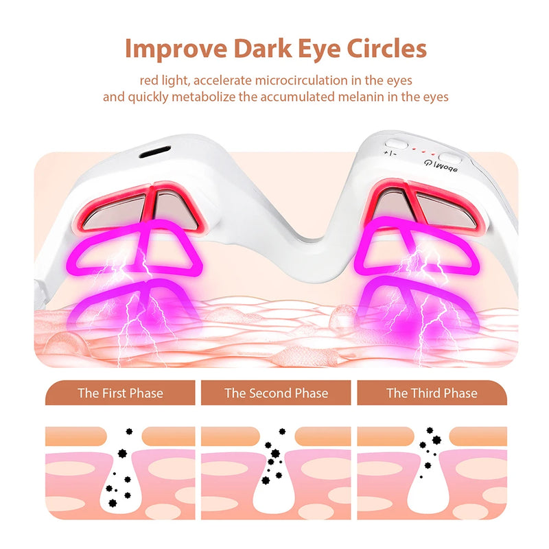 Massageador 3D para os olhos, relaxamento dos olhos, alívio da fadiga, clareamento de olheiras, suavização de linhas finas e cuidados com os olhos