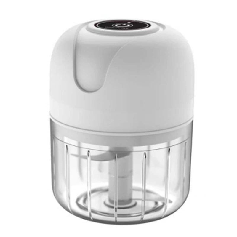 Triturador de alho elétrico de 250 ml, picador de alimentos para cozinha, moedor de carne portátil USB, picador de vegetais para utensílios de cozinha