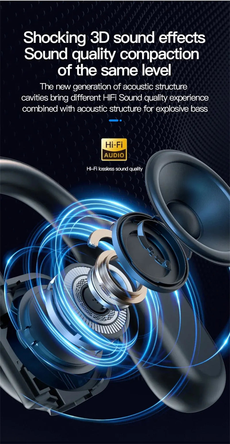 Fones de ouvido sem fio Fone de ouvido Bluetooth com microfone Fones de ouvido com cancelamento de ruído mãos-livres de condução óssea Fohr Driving Audifonos