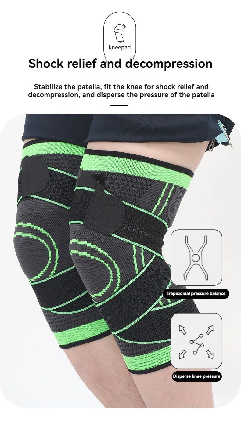1 peça de joelheira de compressão respirável para esportes e suporte articular - protetor de joelho altamente elástico para fitness e levantamento de peso