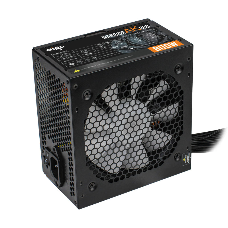 Fonte de alimentação AIG Oak PCP SU 500W 600W 700W 800W 1000W para jogos, ventilador RGB de 120 mm, fonte de alimentação para computador de mesa TX 220VA para BT C