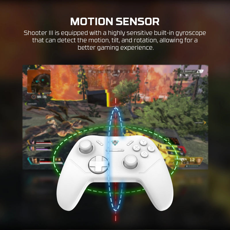 Controle de jogo sem fio fan tech shooter III WG P13S com gatilhos de efeito hall e joystick de 1000 Hz para PC Android NS