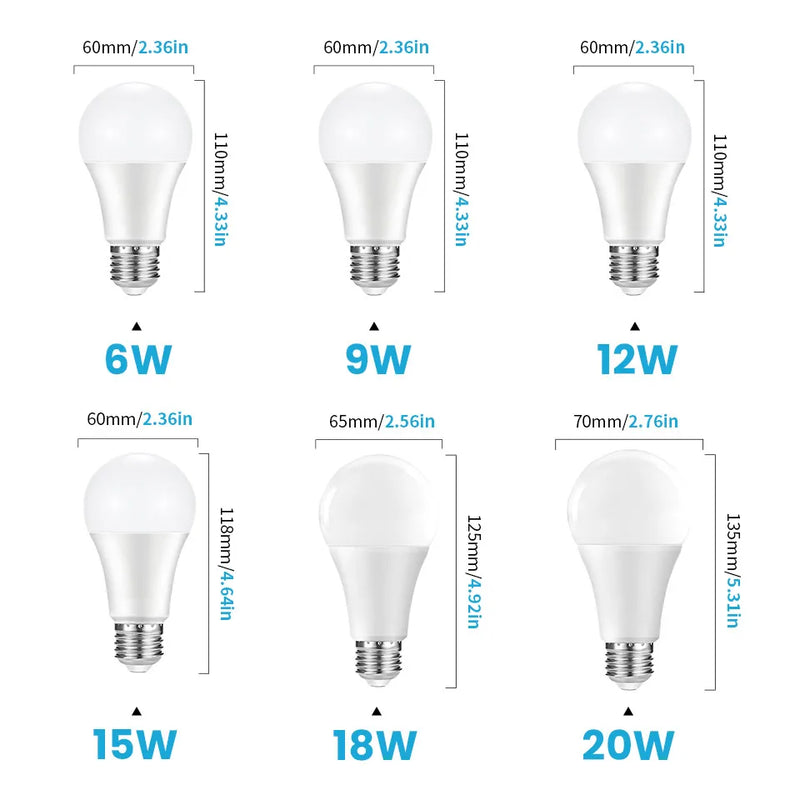 1pc Motion Sensor LED Bulb 6W 9W 12W 15W 18W 20W E27 Radar Sensor Light Lamp Lamparas 110V 220V For Home Stair Pathway