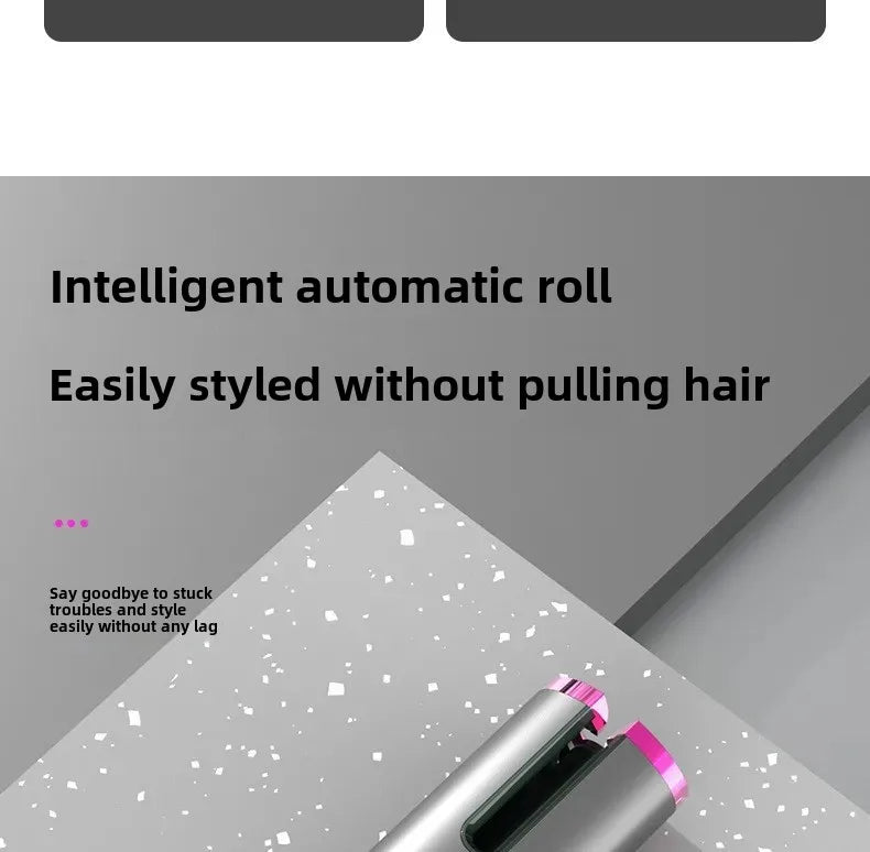 Modelador de cabelo portátil com carregamento automático, ferramenta inteligente sem fio para modelar cabelos, acessório para salão de beleza, ideal para viagens