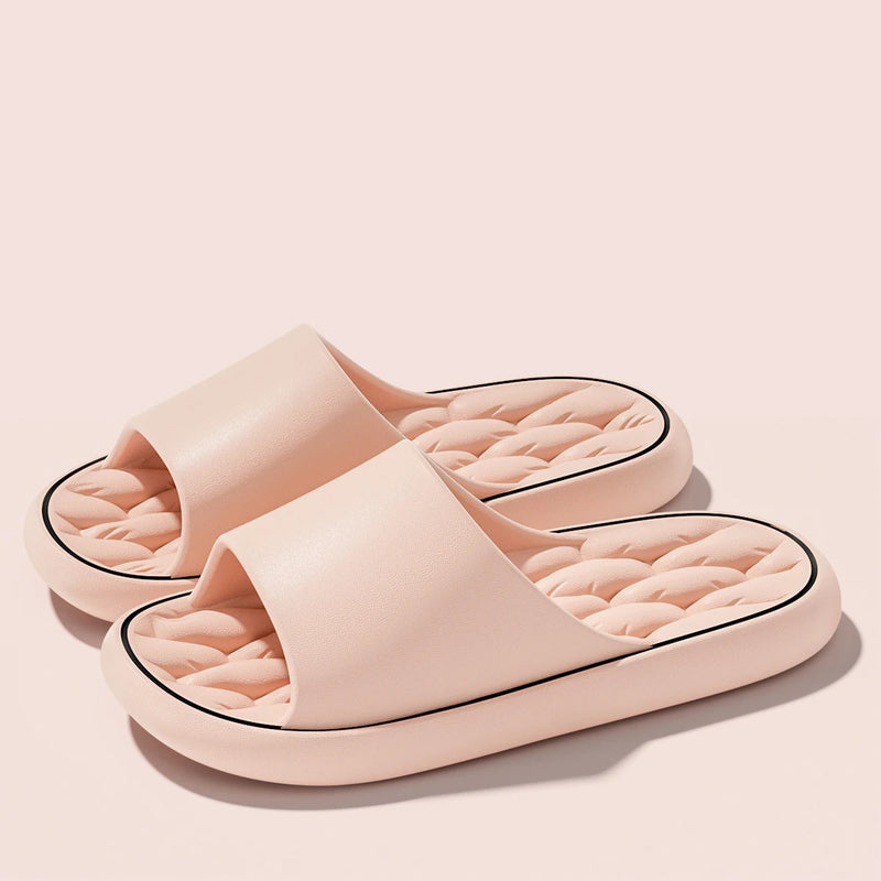 Chinelos super leves e macios, chinelos simples e modernos, sapatos elásticos em Eva, tênis coloridos, chinelo de banheiro interno S