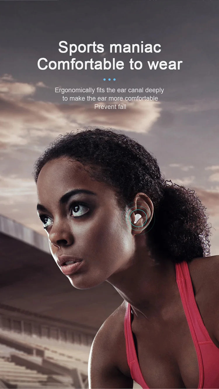 Fones de ouvido sem fio originais A6St WS, fones de ouvido Bluetooth, esportivos estéreo F one, fones de ouvido Bluetooth