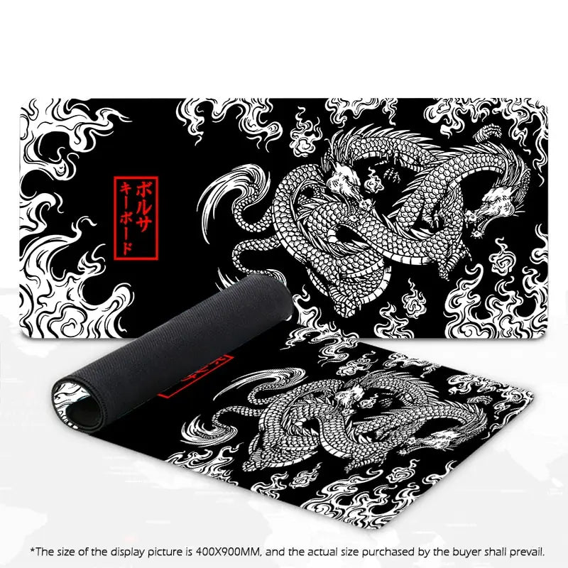 Mousepad grande para jogos com dragão japonês XXL Teclado Gamer Mouse Pad na mesa Tapete de mesa rápido Anime 900x400 700x300 Mouse Pads