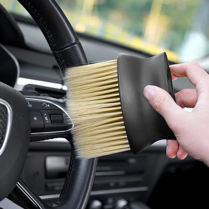 Escova de pó, suprimentos automotivos, remoção de pó, saídas de ar condicionado, interior, costuras finas, limpeza de pó, escova de cerdas macias,