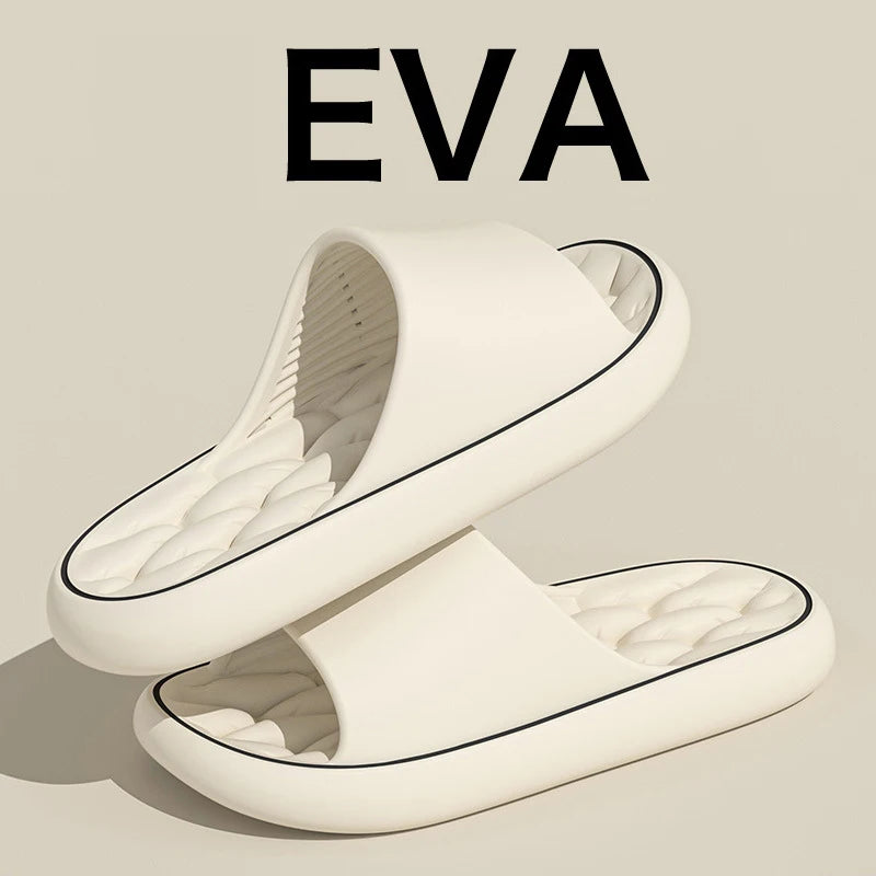 Chinelos super leves e macios, chinelos simples e modernos, sapatos elásticos em Eva, tênis coloridos, chinelo de banheiro interno S
