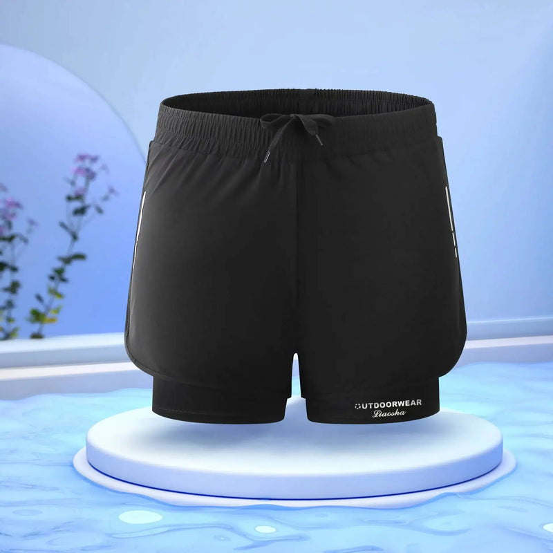 5/1Shorts esportivos masculinos Aloe Pants, calções de banho de duas camadas: estilosos, de secagem rápida e confortáveis para praia, piscina e fontes termais!