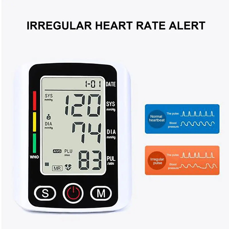 tens medidor de IO medidor de frequência cardíaca medidor de pulso monitor de PA medidor de pressão arterial digital de braço saudável manguito médico automático tonômetro de pressão