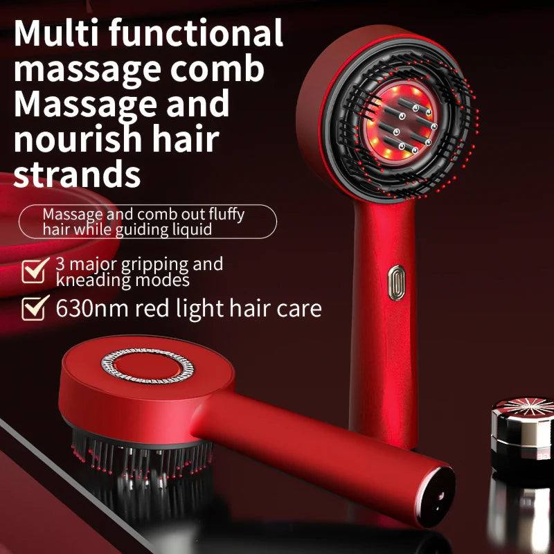 Escova elétrica para crescimento capilar com máquina de luz infravermelha Apro point massagem no couro cabeludo exercício anti-queda de cabelo esfregão de cabelo com oitenta