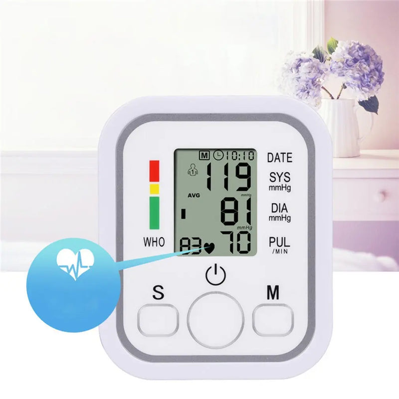 tens medidor de IO medidor de frequência cardíaca medidor de pulso monitor de PA medidor de pressão arterial digital de braço saudável manguito médico automático tonômetro de pressão
