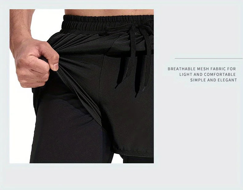 5/1Shorts esportivos masculinos Aloe Pants, calções de banho de duas camadas: estilosos, de secagem rápida e confortáveis para praia, piscina e fontes termais!