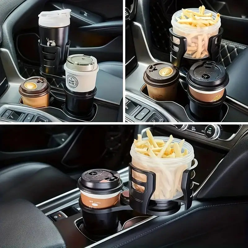 Porta-copos de carro expansível para adaptador de carro ajustável multifuncional porta-copos duplo com suporte para telefone aroma os organizadores RApy Novo