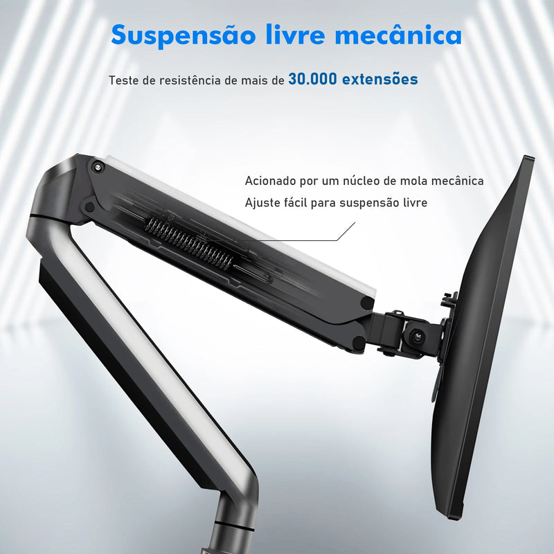 Suporte de monitor de braço articulado para mesa, monitor de movimento total, braço de mola mecânico, suporte de alumínio Mon ITOR