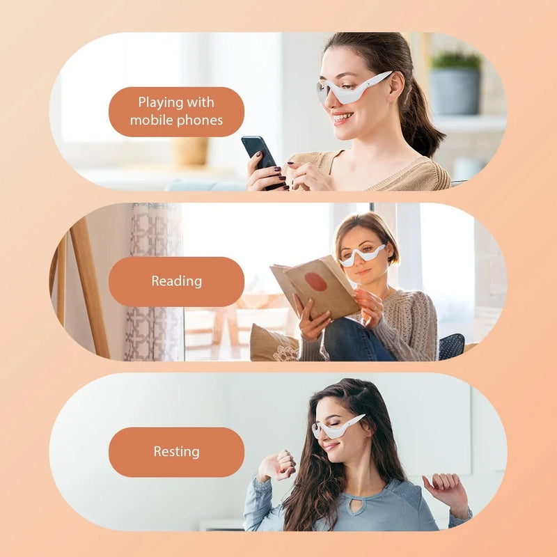 Massageador 3D para os olhos, relaxamento dos olhos, alívio da fadiga, clareamento de olheiras, suavização de linhas finas e cuidados com os olhos
