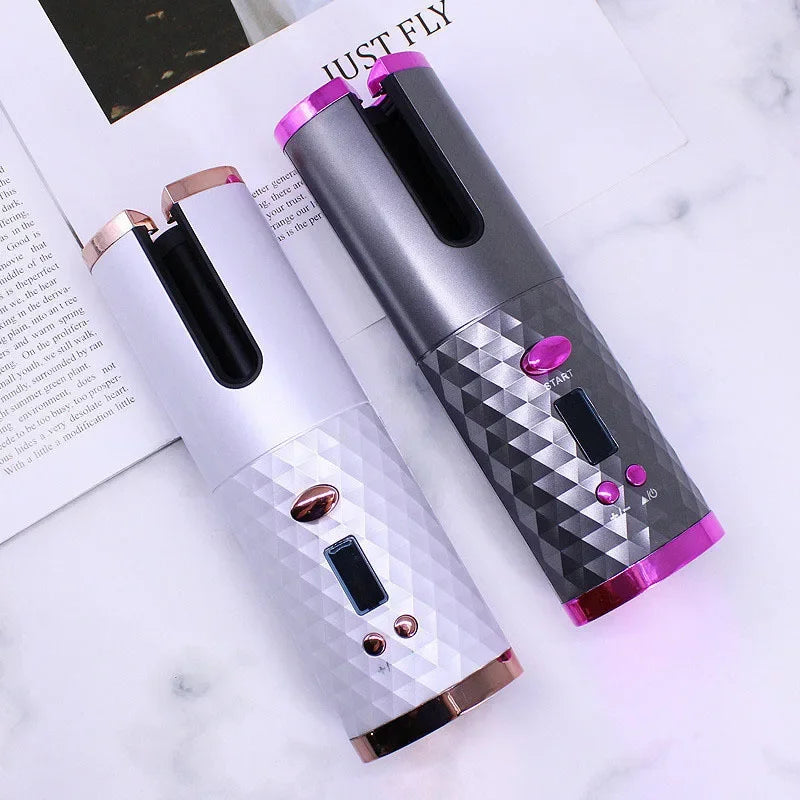 Modelador de cabelo portátil com carregamento automático, ferramenta inteligente sem fio para modelar cabelos, acessório para salão de beleza, ideal para viagens