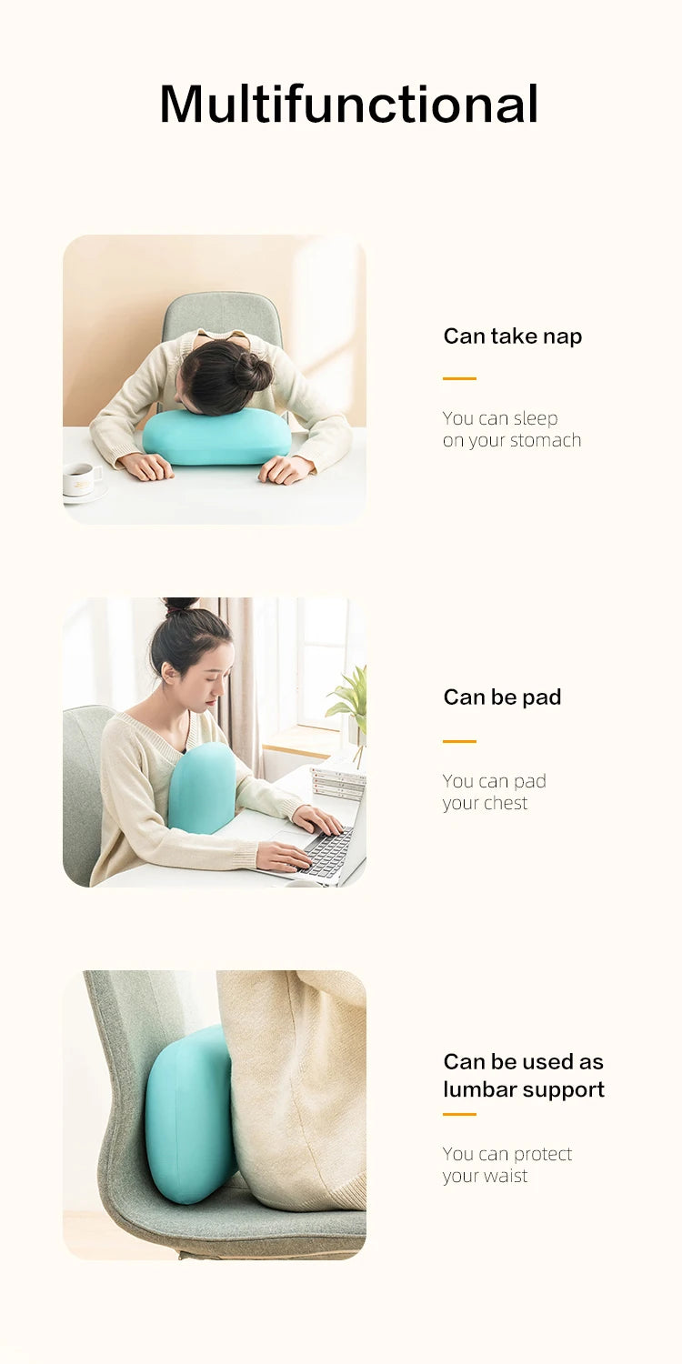 Travesseiro de pescoço de espuma viscoelástica multifuncional, travesseiro de viagem macio com recuperação lenta para dormir, massagem para a saúde cervical e travesseiros para cochilo
