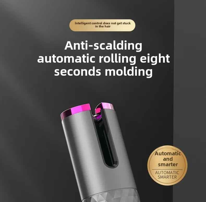 Modelador de cabelo portátil com carregamento automático, ferramenta inteligente sem fio para modelar cabelos, acessório para salão de beleza, ideal para viagens