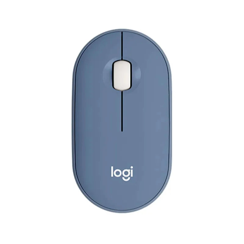Mouse sem fio para tablet e laptop Logitech Pebble M350, Bluetooth, leve e fino, silencioso, para escritório, 2 em 1, com bateria/USB, estoque