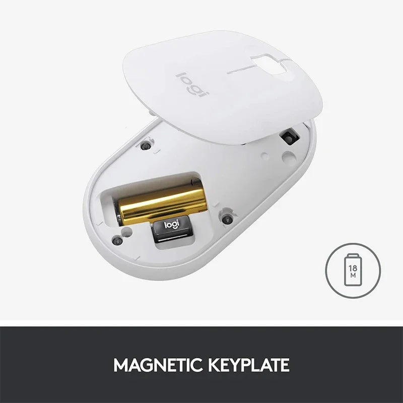 Mouse sem fio para tablet e laptop Logitech Pebble M350, Bluetooth, leve e fino, silencioso, para escritório, 2 em 1, com bateria/USB, estoque
