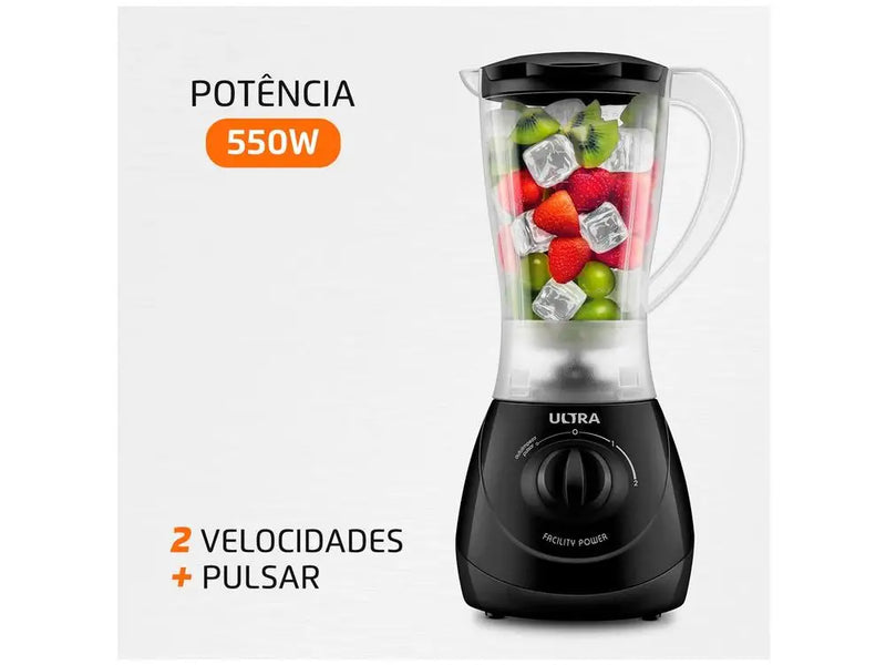 Liquidificador Mondial Ultra Facility Power 2 velocidades 550W preto - 220V