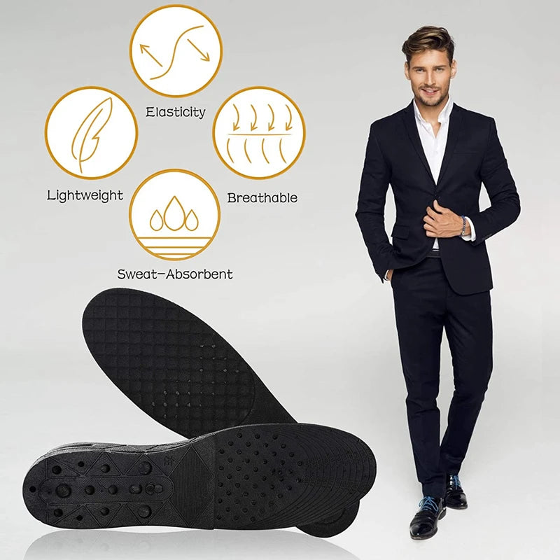 Palmilhas de aumento de altura com almofada de ar, palmilhas de elevação para sapatos, palmilhas para mulheres mais altas, palmilhas de 3 a 9 cm de altura variável