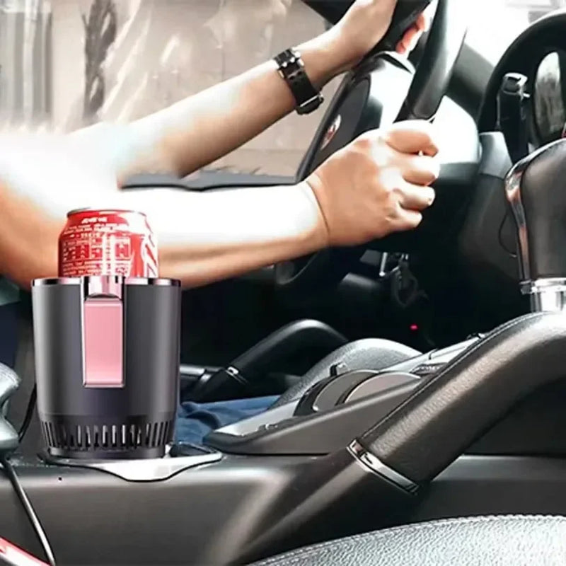 Porta-copos inteligente 2 em 1 para carro, aquecimento e resfriamento inteligente, mini geladeira para carro, refrigeração e aquecimento de escritório
