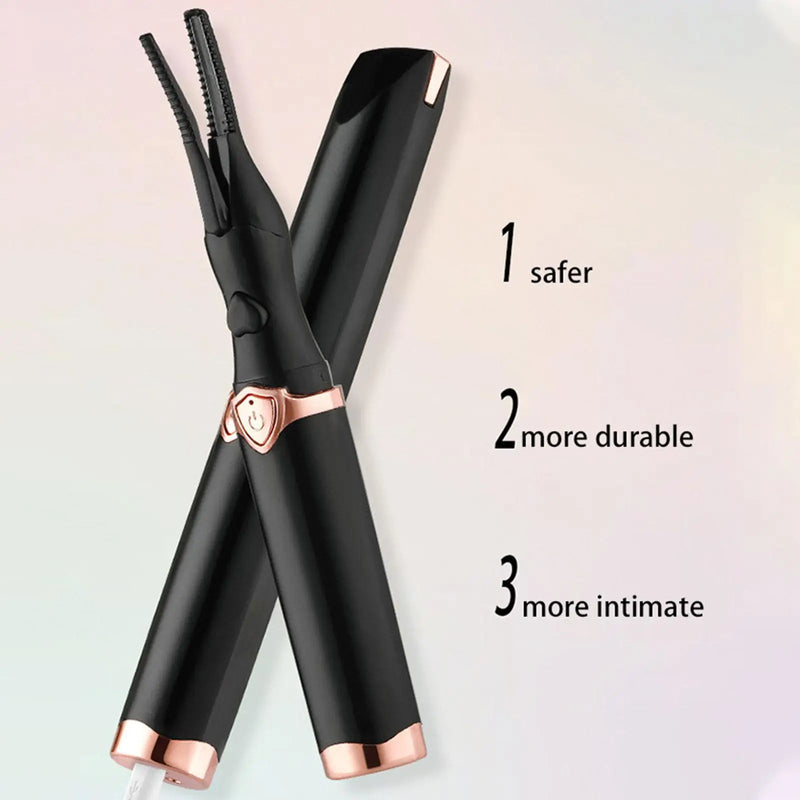 Cílios postiços aquecidos portáteis com 3 modos de temperatura, ferramenta eletrônica USB, modelador de cílios postiços naturais, suprimentos de beleza