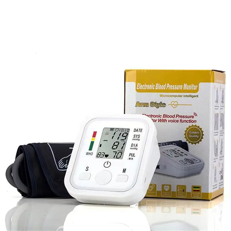tens medidor de IO medidor de frequência cardíaca medidor de pulso monitor de PA medidor de pressão arterial digital de braço saudável manguito médico automático tonômetro de pressão