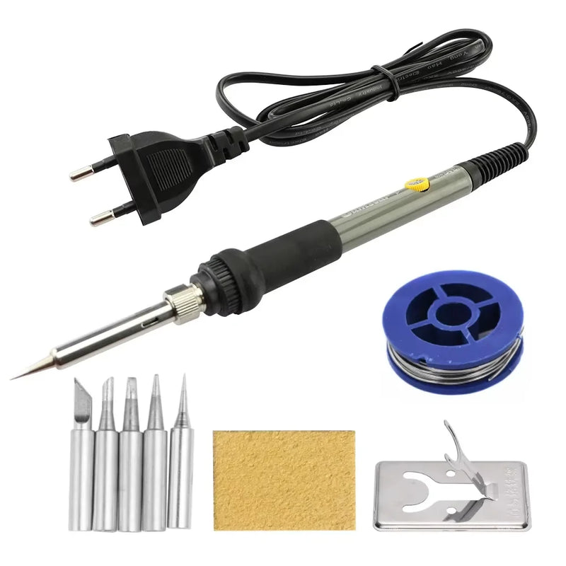 Ferro de solda elétrico com temperatura ajustável de 60 W para reparo de solda. Pontas de caneta de aquecimento para estação de trabalho não devem ser BosLook.