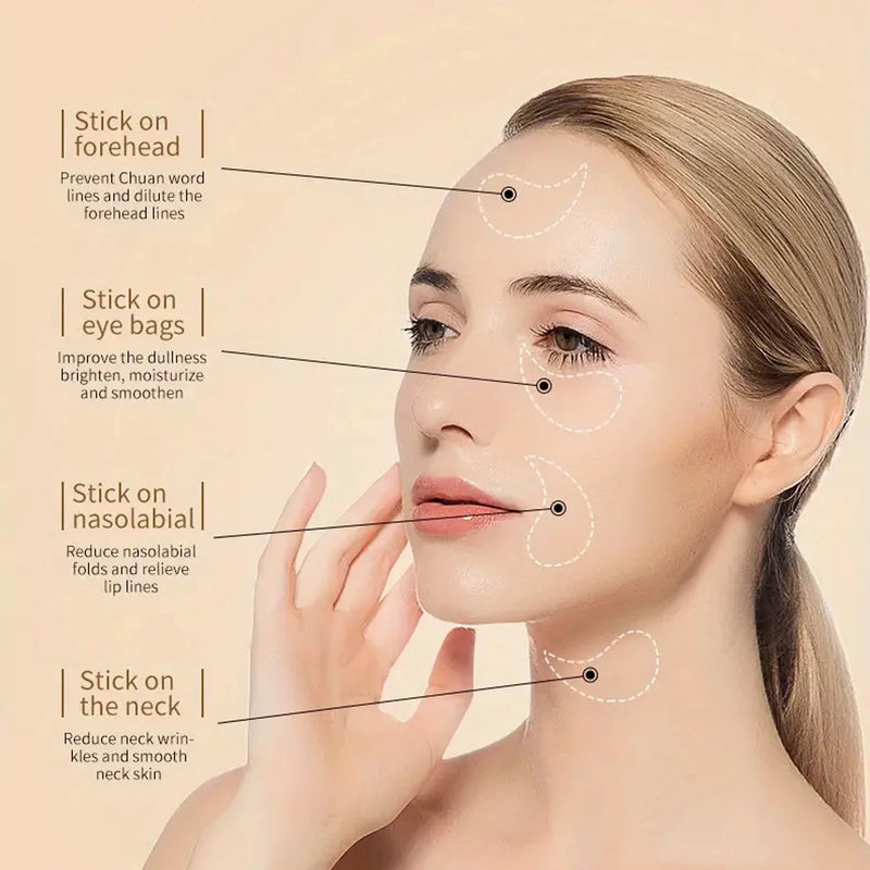 Máscara de ácido hialurônico com algas marinhas, 60 unidades, para remover olheiras, colágeno, produtos para cuidados faciais