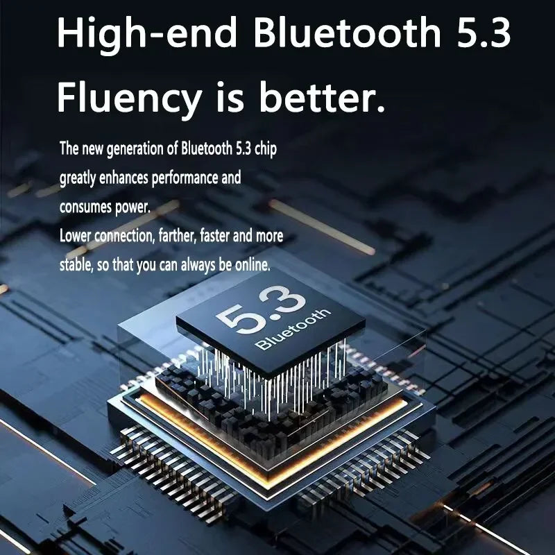 Fone de ouvido sem fio Bluetooth T2 original, transparente, HiFi, LED, com display digital, som estéreo, para Xiaomi