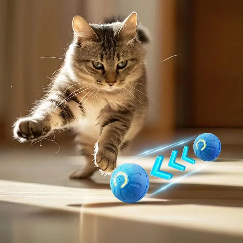 Bola de brinquedo para cachorro com movimento automático, USB inteligente, giratória e interativa para mastigar, para filhotes