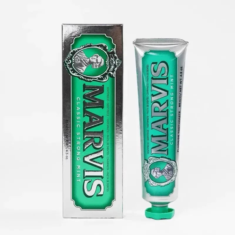 85ml Itália original Marvis creme dental clareador menta refresca hálito remove manchas creme dental clareador de dentes 1 peça