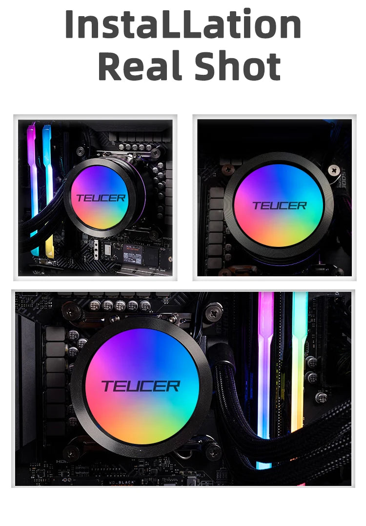 Radiador de refrigeração a água tudo em um TEU CER AF-S360 RGB 360 mm, ventilador LG A2011, dissipador de calor de refrigeração a água