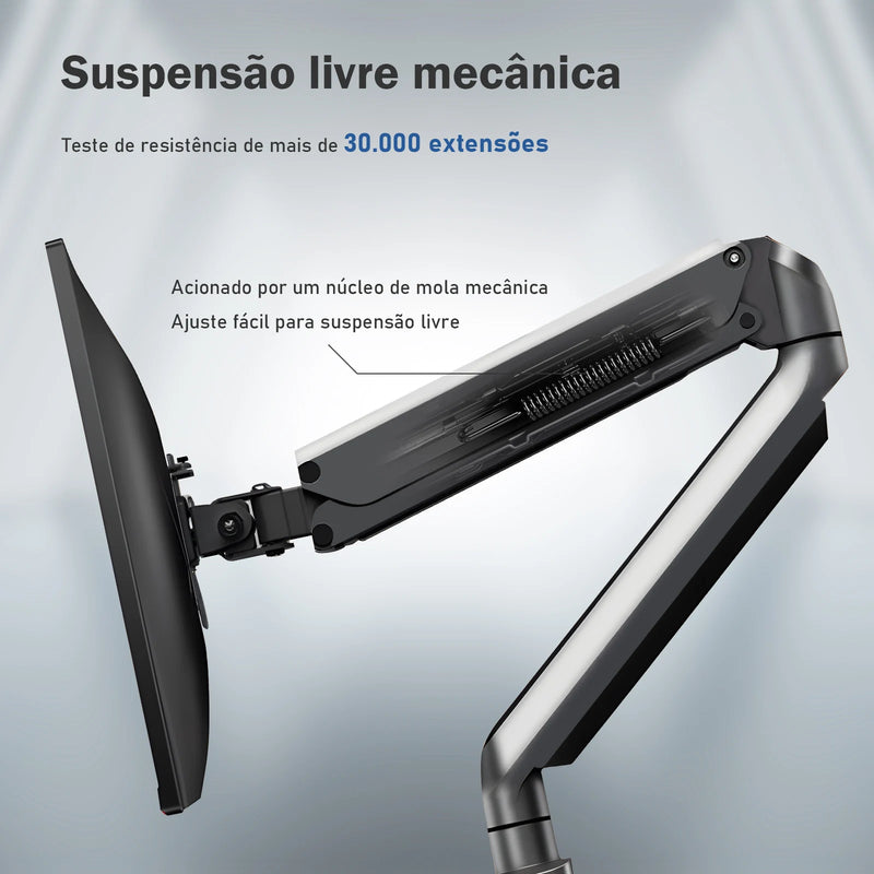 Suporte de monitor de braço articulado para mesa, monitor de movimento total, braço de mola mecânico, suporte de alumínio Mon ITOR