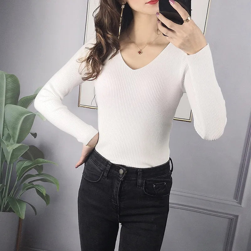 Suéter feminino com listras e gola alta, estilo ITV, para outono e inverno 2025, estilo Y2K, manga longa, estilo Jersey, roupas da moda